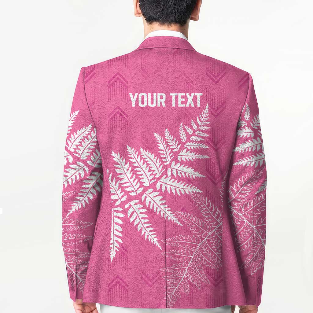 New Zealand Lawn Bowls Breast Cancer Personalized Blazer Wrap-Around Silver Fern - Aussie Hoodie