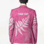 New Zealand Lawn Bowls Breast Cancer Personalized Blazer Wrap-Around Silver Fern - Aussie Hoodie