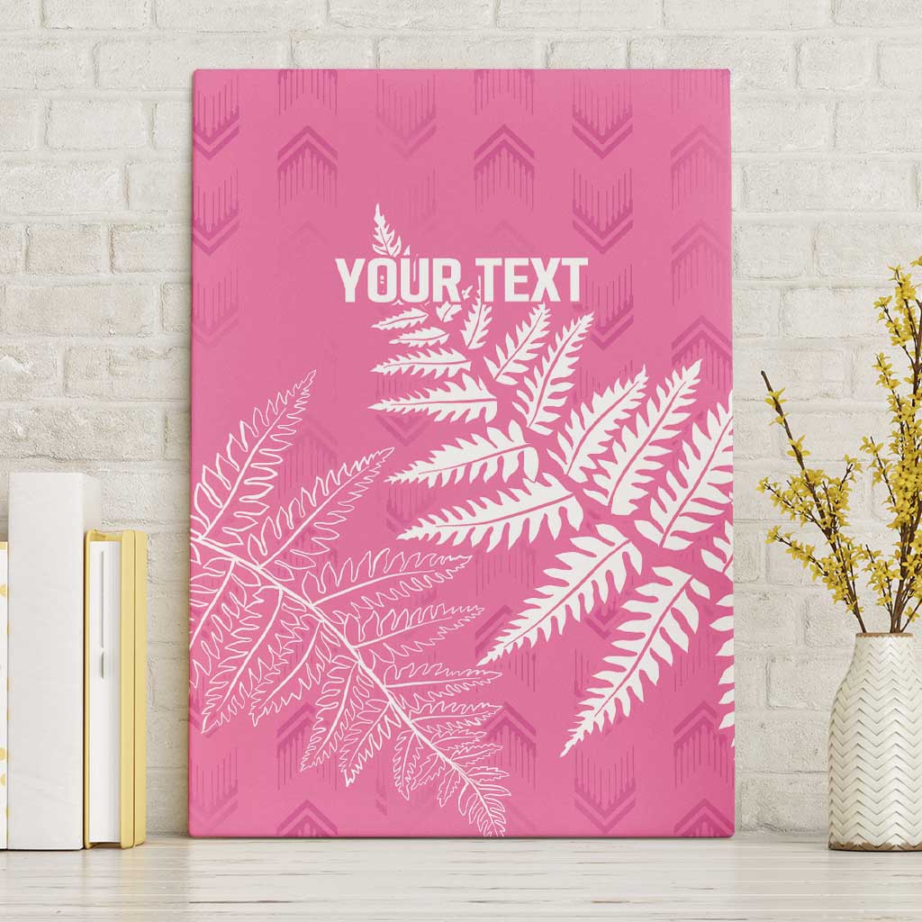 New Zealand Lawn Bowls Breast Cancer Personalized Canvas Wall Art Wrap-Around Silver Fern - Aussie Hoodie