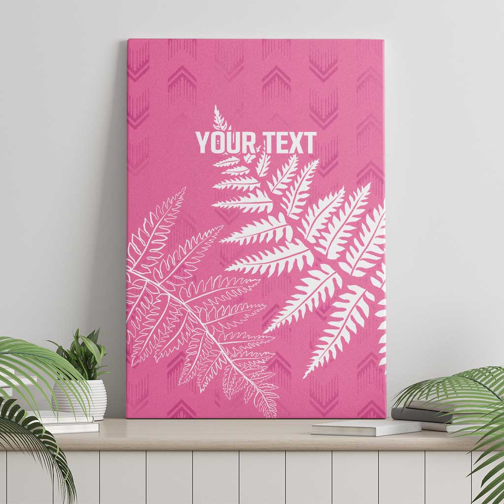 New Zealand Lawn Bowls Breast Cancer Personalized Canvas Wall Art Wrap-Around Silver Fern - Aussie Hoodie