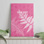 New Zealand Lawn Bowls Breast Cancer Personalized Canvas Wall Art Wrap-Around Silver Fern - Aussie Hoodie