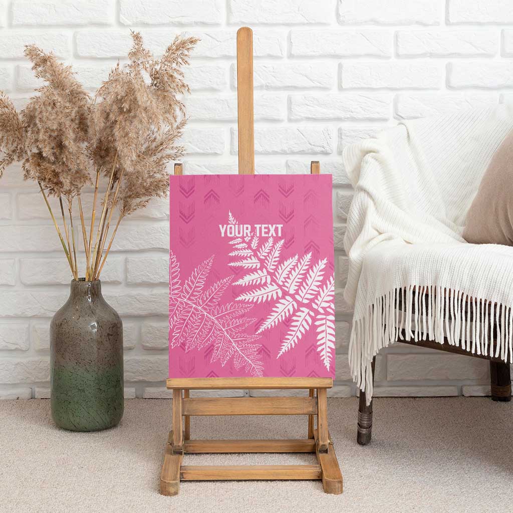 New Zealand Lawn Bowls Breast Cancer Personalized Canvas Wall Art Wrap-Around Silver Fern - Aussie Hoodie