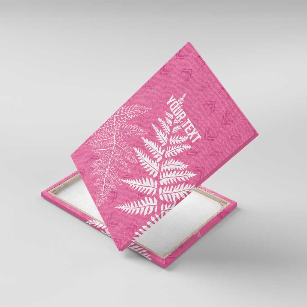 New Zealand Lawn Bowls Breast Cancer Personalized Canvas Wall Art Wrap-Around Silver Fern - Aussie Hoodie