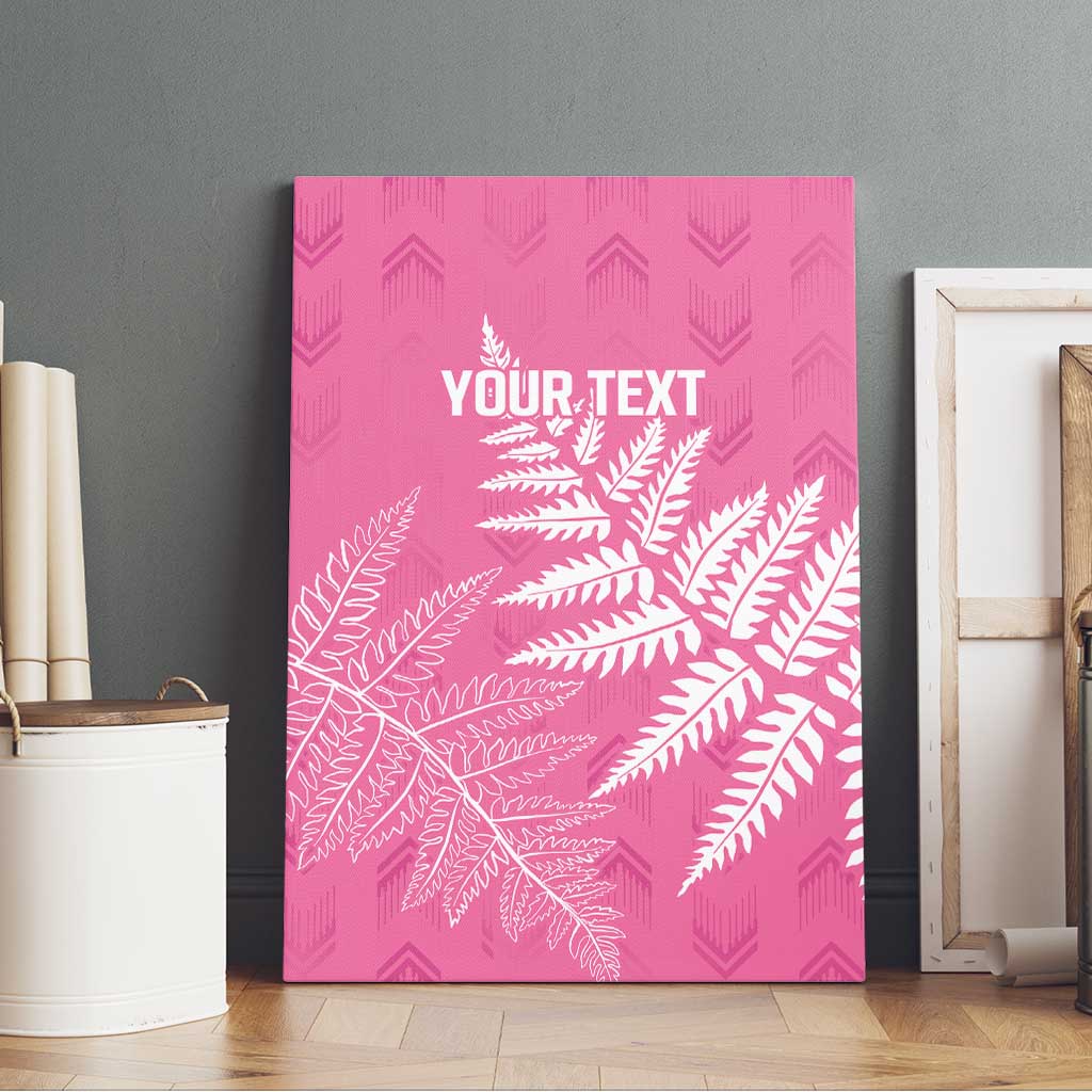 New Zealand Lawn Bowls Breast Cancer Personalized Canvas Wall Art Wrap-Around Silver Fern - Aussie Hoodie