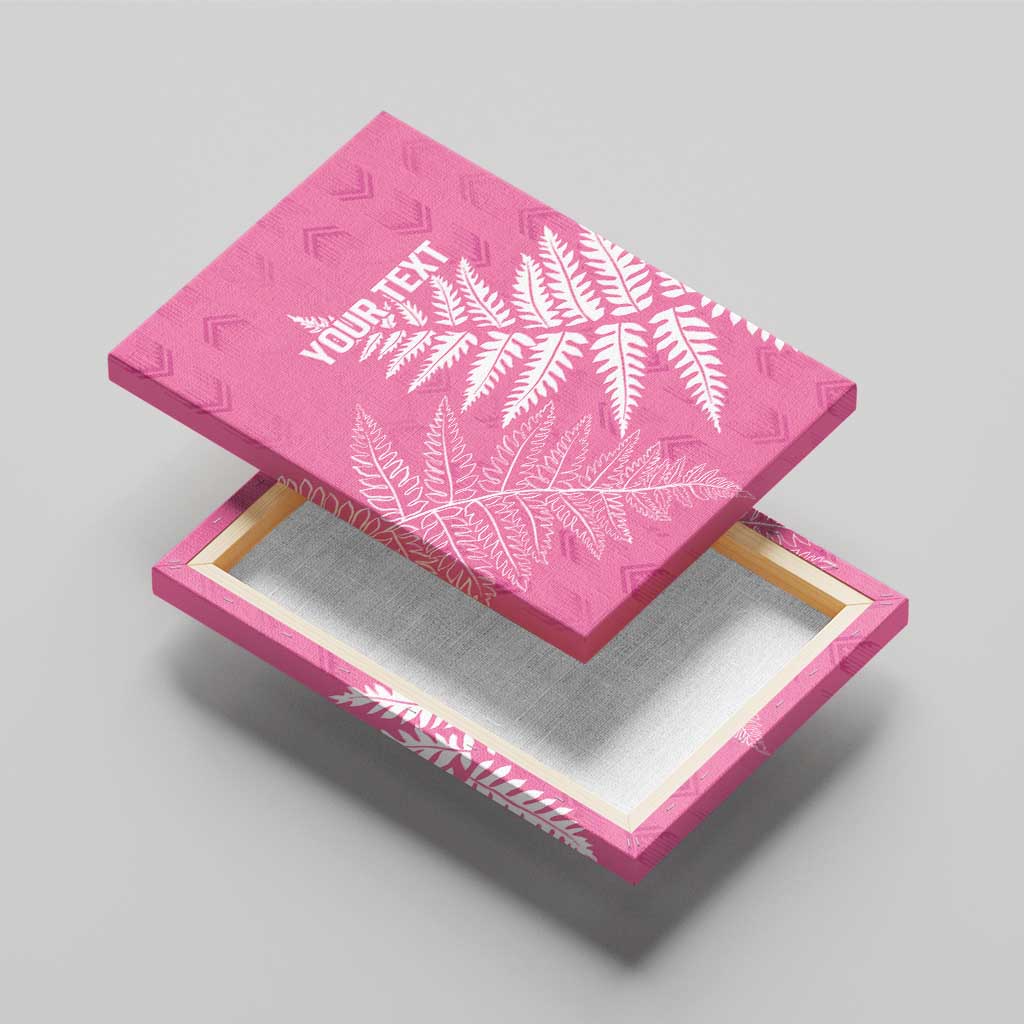 New Zealand Lawn Bowls Breast Cancer Personalized Canvas Wall Art Wrap-Around Silver Fern - Aussie Hoodie