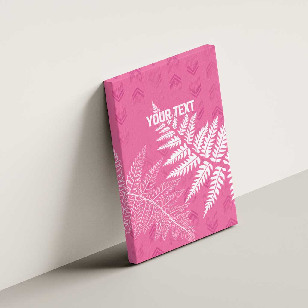 New Zealand Lawn Bowls Breast Cancer Personalized Canvas Wall Art Wrap-Around Silver Fern - Aussie Hoodie