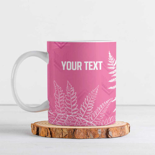 New Zealand Lawn Bowls Breast Cancer Personalized Ceramic Mug Wrap-Around Silver Fern - Aussie Hoodie