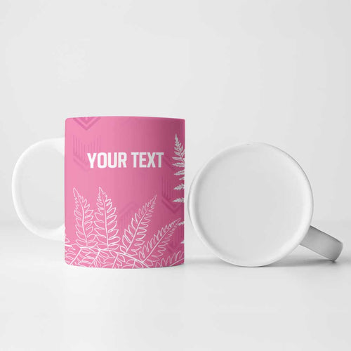 New Zealand Lawn Bowls Breast Cancer Personalized Ceramic Mug Wrap-Around Silver Fern - Aussie Hoodie