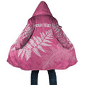 New Zealand Lawn Bowls Breast Cancer Personalized Cloak Wrap-Around Silver Fern - Aussie Hoodie