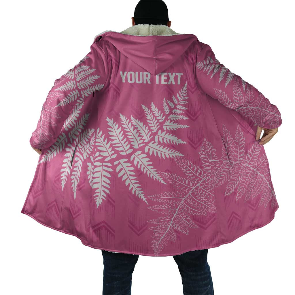 New Zealand Lawn Bowls Breast Cancer Personalized Cloak Wrap-Around Silver Fern - Aussie Hoodie