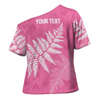 New Zealand Lawn Bowls Breast Cancer Personalized Cross Shoulder Shirt Wrap-Around Silver Fern - Aussie Hoodie