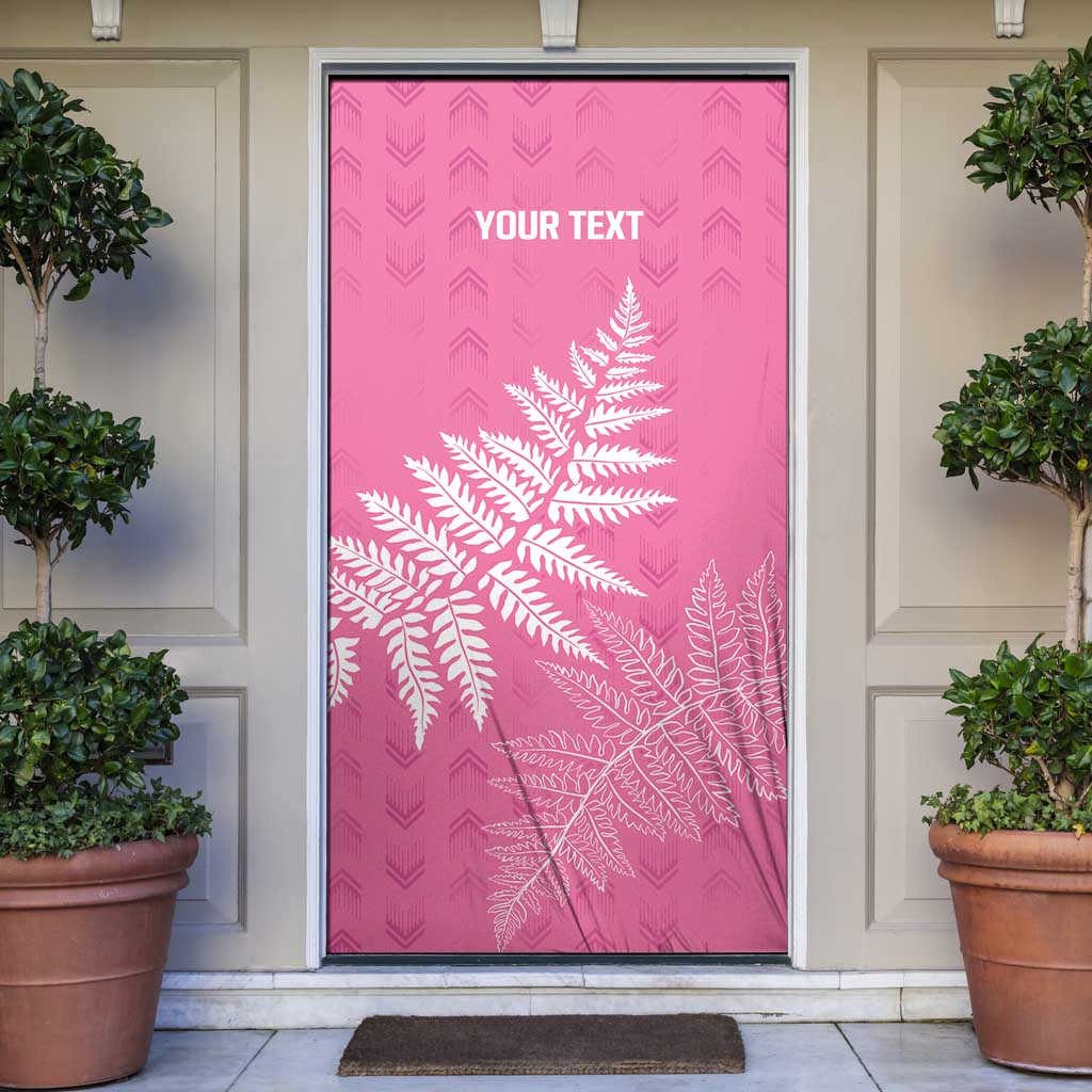New Zealand Lawn Bowls Breast Cancer Personalized Door Cover Wrap-Around Silver Fern - Aussie Hoodie