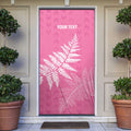New Zealand Lawn Bowls Breast Cancer Personalized Door Cover Wrap-Around Silver Fern - Aussie Hoodie
