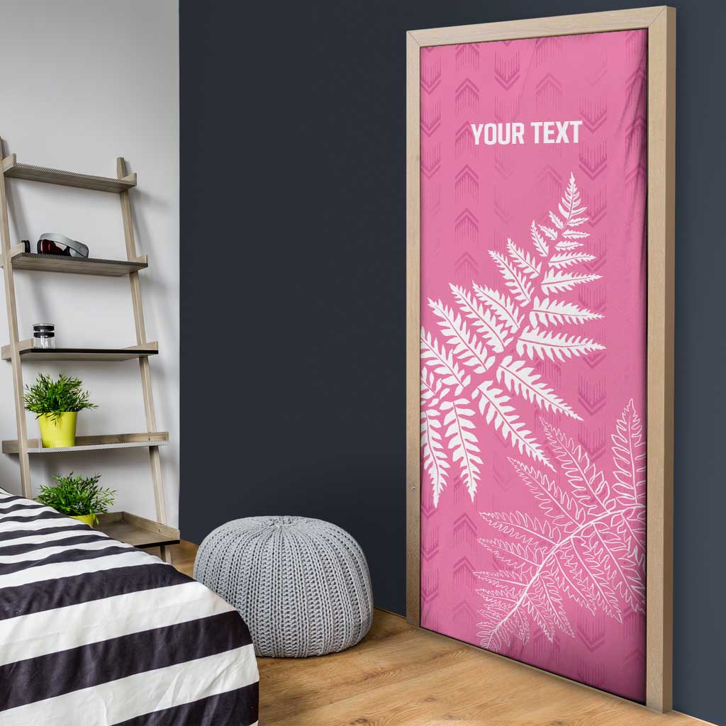 New Zealand Lawn Bowls Breast Cancer Personalized Door Cover Wrap-Around Silver Fern - Aussie Hoodie