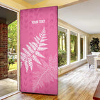New Zealand Lawn Bowls Breast Cancer Personalized Door Cover Wrap-Around Silver Fern - Aussie Hoodie