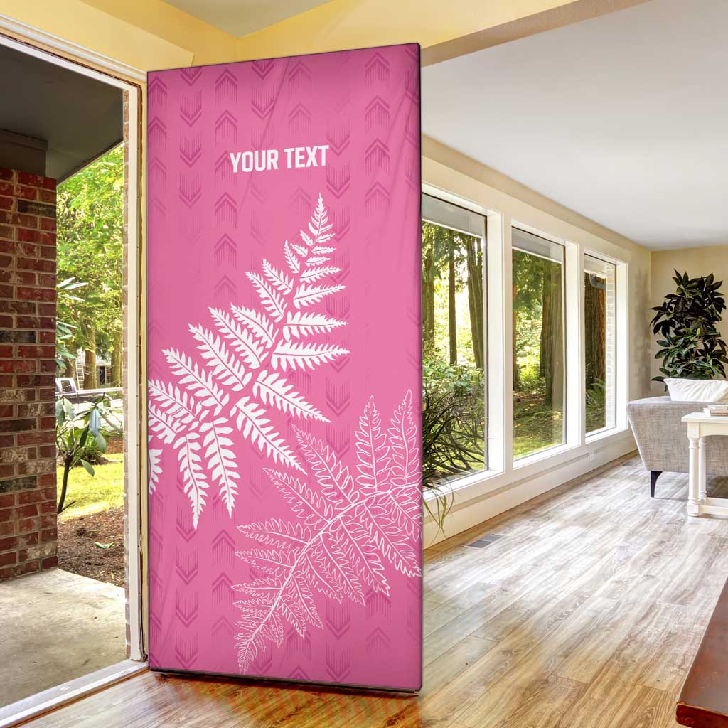 New Zealand Lawn Bowls Breast Cancer Personalized Door Cover Wrap-Around Silver Fern - Aussie Hoodie