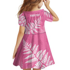 New Zealand Lawn Bowls Breast Cancer Personalized Family Matching Off Shoulder Short Dress and Hawaiian Shirt Wrap-Around Silver Fern - Aussie Hoodie