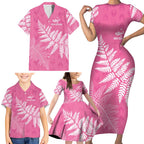 New Zealand Lawn Bowls Breast Cancer Personalized Family Matching Short Sleeve Bodycon Dress and Hawaiian Shirt Wrap-Around Silver Fern - Aussie Hoodie