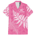 New Zealand Lawn Bowls Breast Cancer Personalized Family Matching Short Sleeve Bodycon Dress and Hawaiian Shirt Wrap-Around Silver Fern - Aussie Hoodie