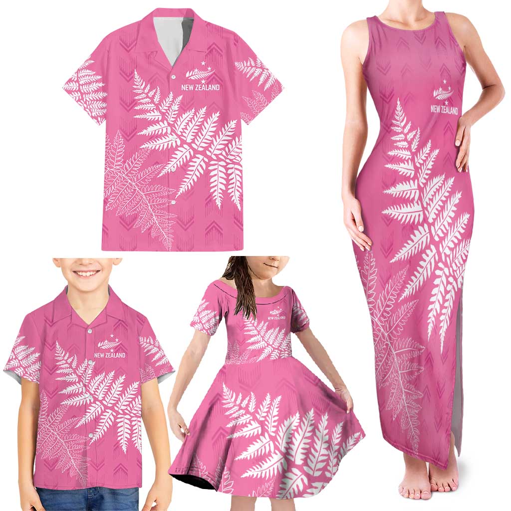 New Zealand Lawn Bowls Breast Cancer Personalized Family Matching Tank Maxi Dress and Hawaiian Shirt Wrap-Around Silver Fern - Aussie Hoodie