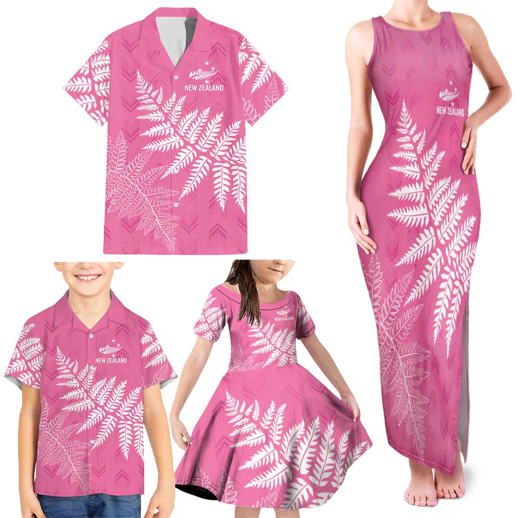 New Zealand Lawn Bowls Breast Cancer Personalized Family Matching Tank Maxi Dress and Hawaiian Shirt Wrap-Around Silver Fern - Aussie Hoodie