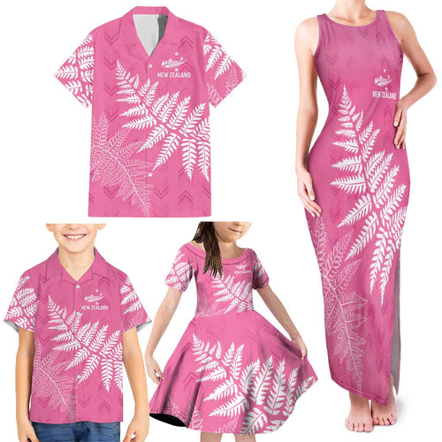 New Zealand Lawn Bowls Breast Cancer Personalized Family Matching Tank Maxi Dress and Hawaiian Shirt Wrap-Around Silver Fern - Aussie Hoodie