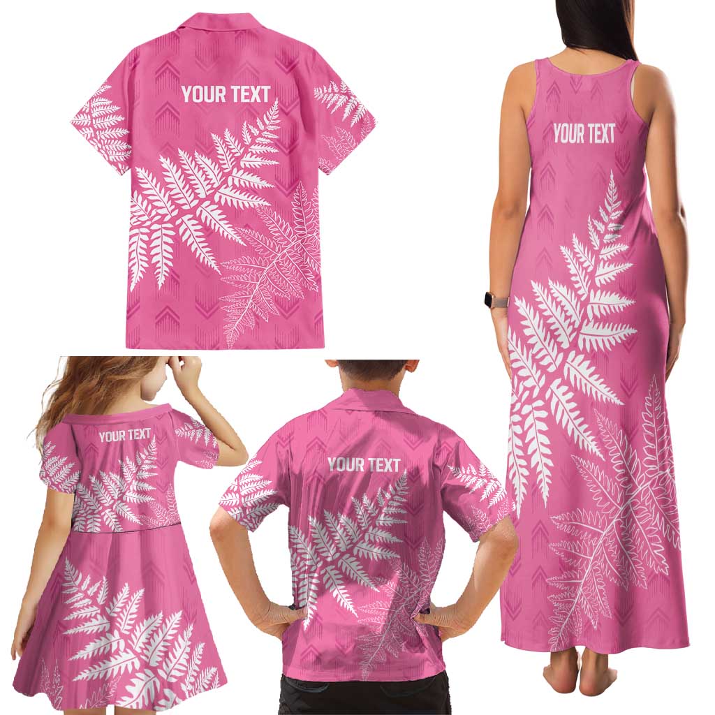 New Zealand Lawn Bowls Breast Cancer Personalized Family Matching Tank Maxi Dress and Hawaiian Shirt Wrap-Around Silver Fern - Aussie Hoodie