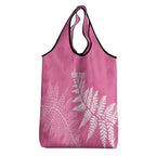 New Zealand Lawn Bowls Breast Cancer Personalized Grocery Bag Wrap-Around Silver Fern - Aussie Hoodie