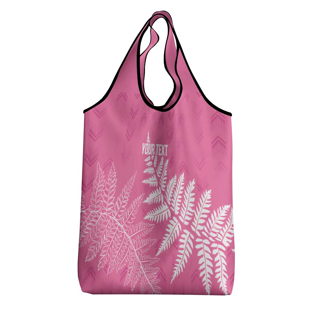 New Zealand Lawn Bowls Breast Cancer Personalized Grocery Bag Wrap-Around Silver Fern - Aussie Hoodie