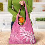 New Zealand Lawn Bowls Breast Cancer Personalized Grocery Bag Wrap-Around Silver Fern - Aussie Hoodie