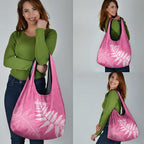 New Zealand Lawn Bowls Breast Cancer Personalized Grocery Bag Wrap-Around Silver Fern - Aussie Hoodie