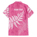 New Zealand Lawn Bowls Breast Cancer Personalized Hawaiian Shirt Wrap-Around Silver Fern - Aussie Hoodie