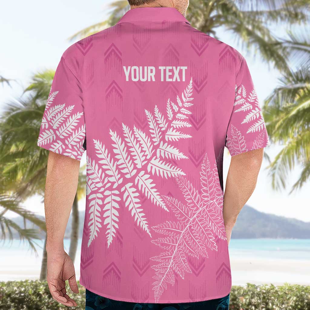 New Zealand Lawn Bowls Breast Cancer Personalized Hawaiian Shirt Wrap-Around Silver Fern - Aussie Hoodie