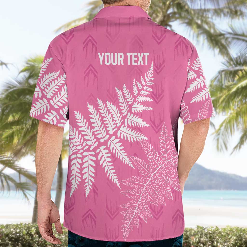 New Zealand Lawn Bowls Breast Cancer Personalized Hawaiian Shirt Wrap-Around Silver Fern - Aussie Hoodie