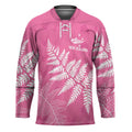 New Zealand Lawn Bowls Breast Cancer Personalized Hockey Jersey Wrap-Around Silver Fern - Aussie Hoodie