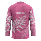 New Zealand Lawn Bowls Breast Cancer Personalized Hockey Jersey Wrap-Around Silver Fern - Aussie Hoodie