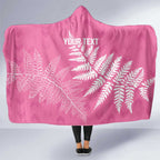 New Zealand Lawn Bowls Breast Cancer Personalized Hooded Blanket Wrap-Around Silver Fern - Aussie Hoodie