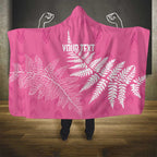 New Zealand Lawn Bowls Breast Cancer Personalized Hooded Blanket Wrap-Around Silver Fern - Aussie Hoodie