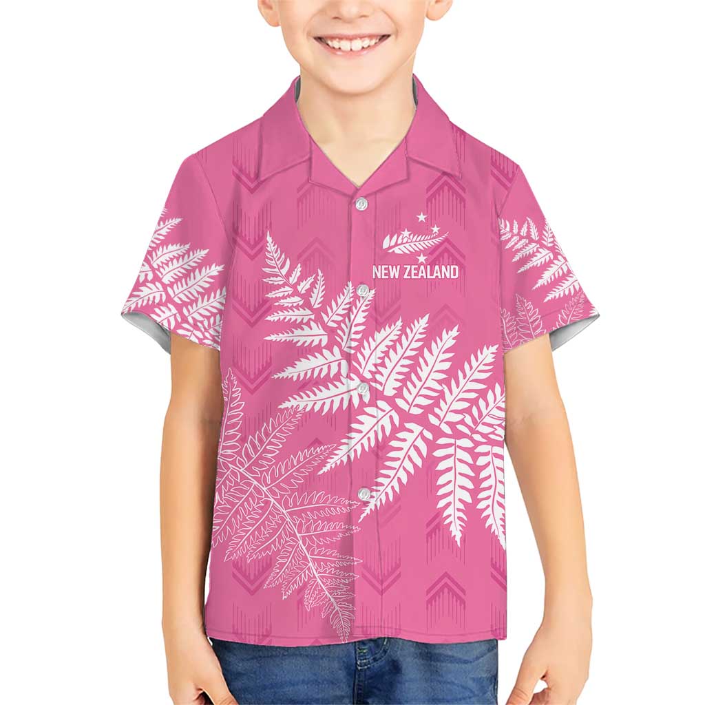 New Zealand Lawn Bowls Breast Cancer Personalized Kid Hawaiian Shirt Wrap-Around Silver Fern - Aussie Hoodie