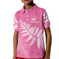 New Zealand Lawn Bowls Breast Cancer Personalized Kid Polo Shirt Wrap-Around Silver Fern - Aussie Hoodie