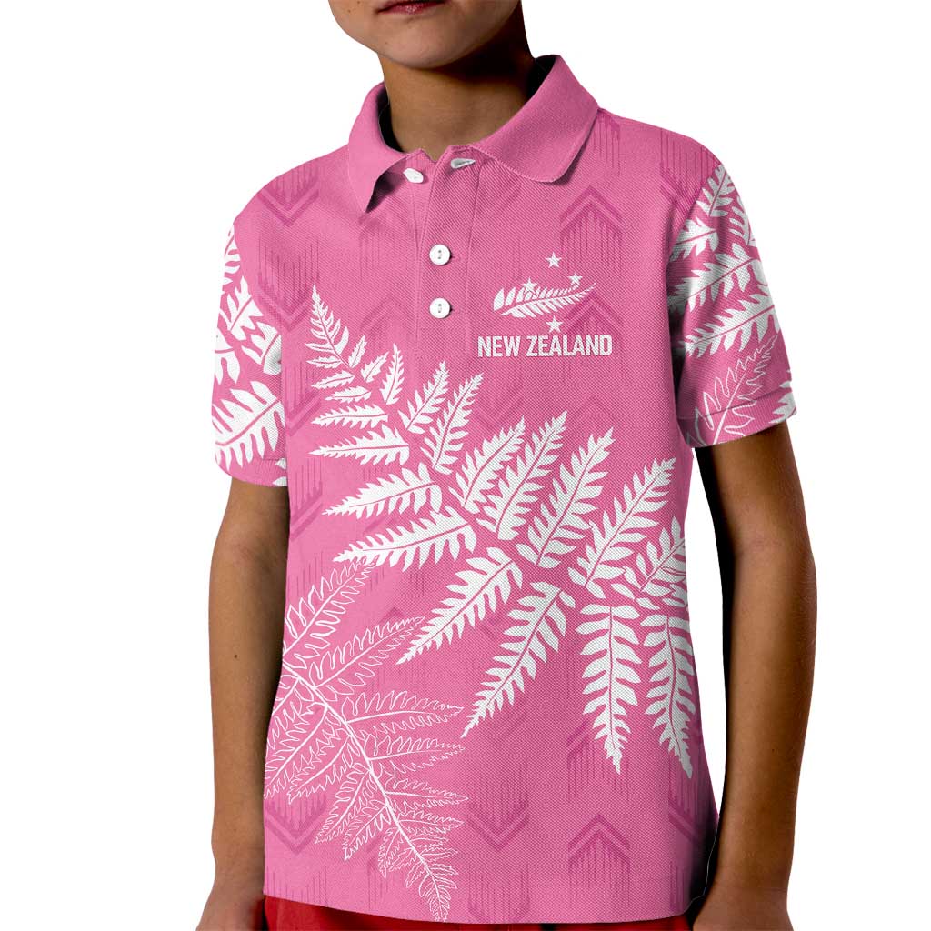 New Zealand Lawn Bowls Breast Cancer Personalized Kid Polo Shirt Wrap-Around Silver Fern - Aussie Hoodie