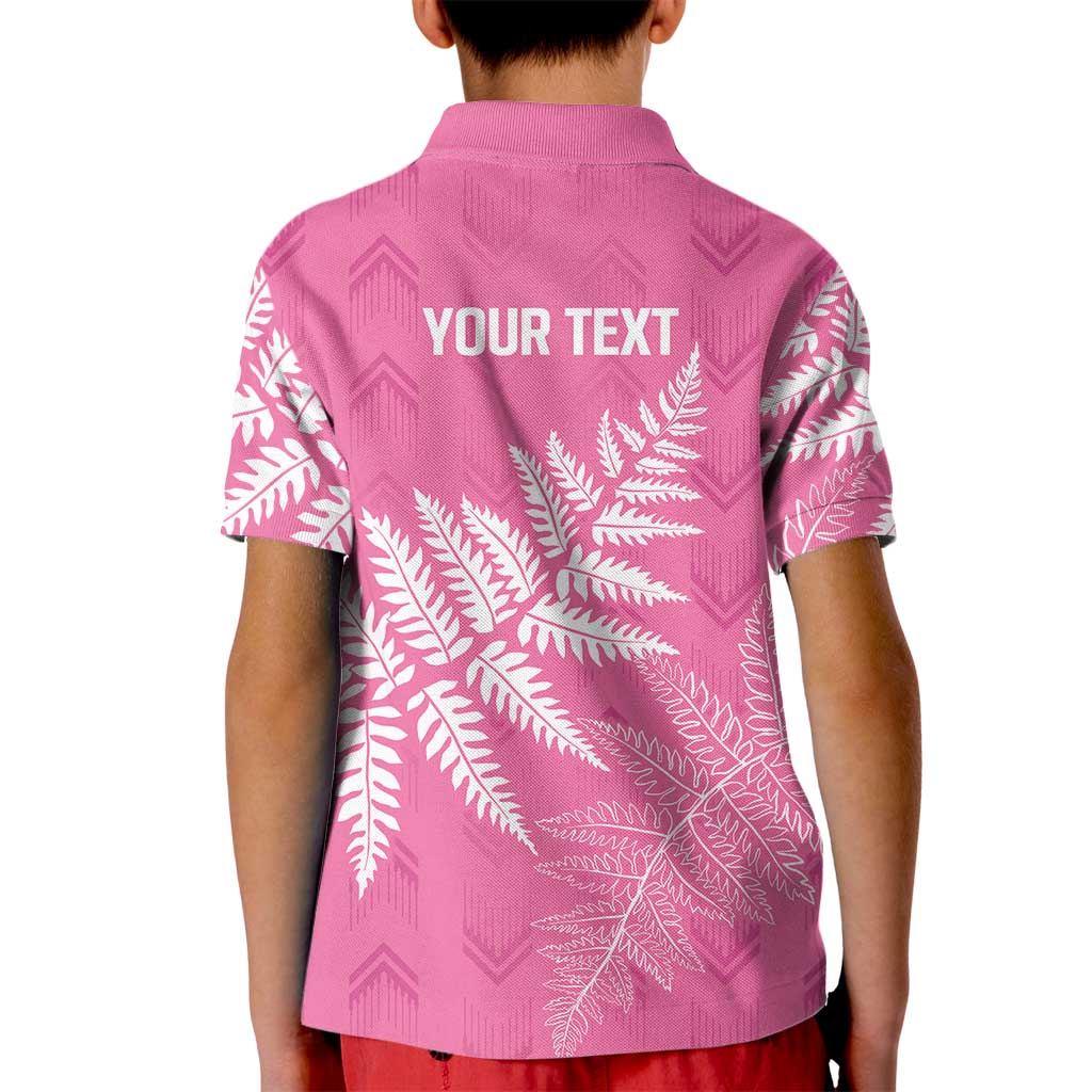 New Zealand Lawn Bowls Breast Cancer Personalized Kid Polo Shirt Wrap-Around Silver Fern - Aussie Hoodie