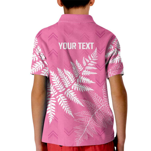 New Zealand Lawn Bowls Breast Cancer Personalized Kid Polo Shirt Wrap-Around Silver Fern - Aussie Hoodie