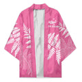 New Zealand Lawn Bowls Breast Cancer Personalized Kimono Wrap-Around Silver Fern - Aussie Hoodie