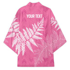 New Zealand Lawn Bowls Breast Cancer Personalized Kimono Wrap-Around Silver Fern - Aussie Hoodie