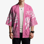 New Zealand Lawn Bowls Breast Cancer Personalized Kimono Wrap-Around Silver Fern - Aussie Hoodie