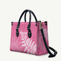 New Zealand Lawn Bowls Breast Cancer Personalized Leather Bag Wrap-Around Silver Fern - Aussie Hoodie