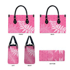 New Zealand Lawn Bowls Breast Cancer Personalized Leather Bag Wrap-Around Silver Fern - Aussie Hoodie