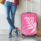 New Zealand Lawn Bowls Breast Cancer Personalized Luggage Cover Wrap-Around Silver Fern - Aussie Hoodie
