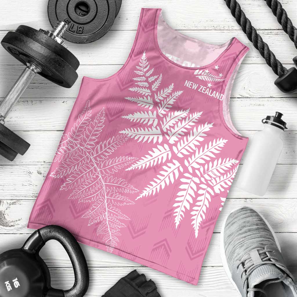 New Zealand Lawn Bowls Breast Cancer Personalized Men Tank Top Wrap-Around Silver Fern - Aussie Hoodie